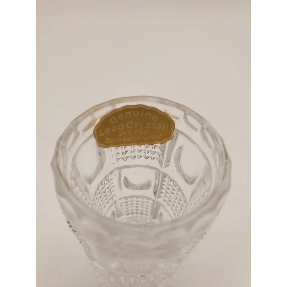 # 285 Vintage West German 24% Lead Crystal Toothpick Holder